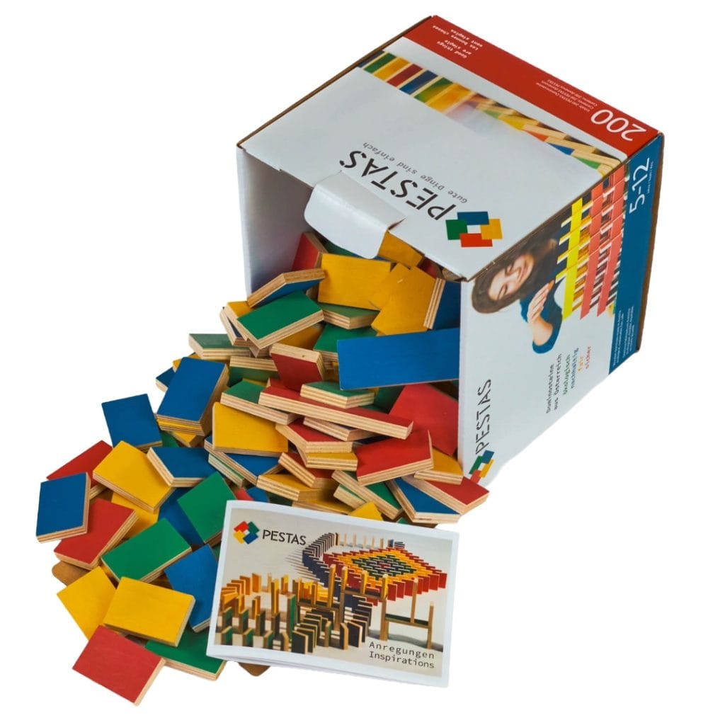 Boîte de 200 Pestas – Circuit de dominos en bois